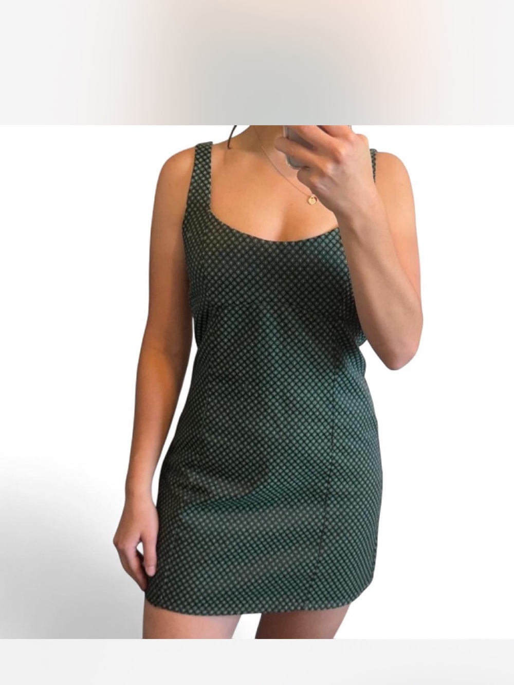 Pull&Bear Green Patterned Mini Dress